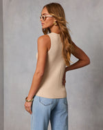 Khaki % Soft Fairway Knit Top-5