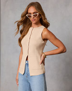 Khaki % Soft Fairway Knit Top-4