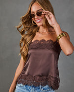 Written Grace Satin Lace Trim Cami
