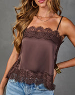Written Grace Satin Lace Trim Cami