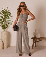 Salanah Smocked Gingham Tank