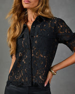 Joyful Bond Lace Short Sleeve Blouse