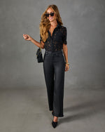 Joyful Bond Lace Short Sleeve Blouse