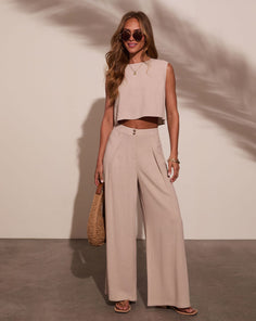 Carissa Cap Sleeve Linen Top