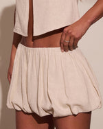 Margret Linen Bubble Mini Skort