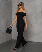 In This Groove Off Shoulder Jumpsuit