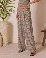 Salanah Wide Leg Gingham Pants