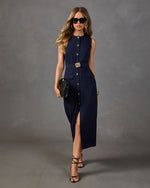 Stephanie Belted Midi Dress