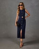 Stephanie Belted Midi Dress