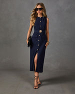 Stephanie Belted Midi Dress