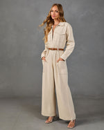 Nomad Days Cotton Belted Jumpsuit