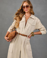 Nomad Days Cotton Belted Jumpsuit