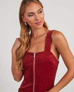 Wine % Zachary Corduroy Sleeveless Jumpsuit-2