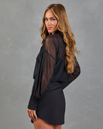 Aylien Mesh Mock Neck Bodysuit