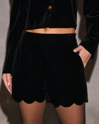 Seasons Greetings Velvet Shorts