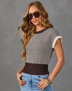 Market Day Knit Herringbone Color Block Sweater