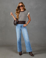 Market Day Knit Herringbone Color Block Sweater