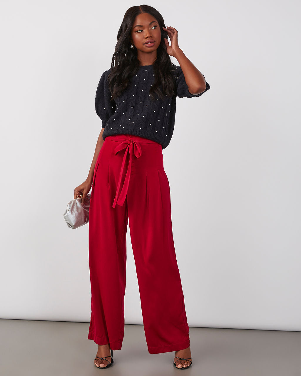 Cassandra High Waisted Front Tie Pants – VICI