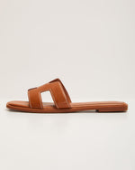 Tan % Gordy Flat Sandal-3