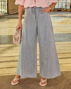 Andreina Rigid High Rise Wide Leg Drawstring Jeans