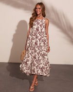 Jordanah Floral Print Midi Dress