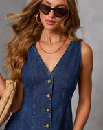 Easy Classic Denim Peplum Top