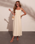 Lelanie Linen Blend Maxi Dress