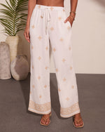 Harbor Fest Abstract Print Wide Leg Pants