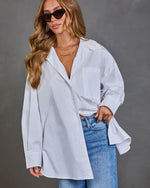 Better Things Cotton Poplin Button Down Top