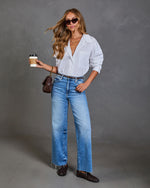 Better Things Cotton Poplin Button Down Top