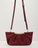 After Romance Faux Suede Clutch