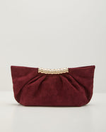 After Romance Faux Suede Clutch