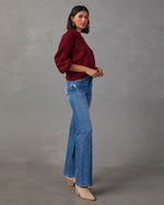 Wine % Alana Knit Pullover Sweater-6