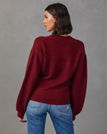 Wine % Alana Knit Pullover Sweater-4