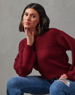 Wine % Alana Knit Pullover Sweater-1