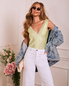 Citron % Glow Return Satin Lace Trim Tank Top-1