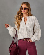 Feels Close Cable Knit Cardigan