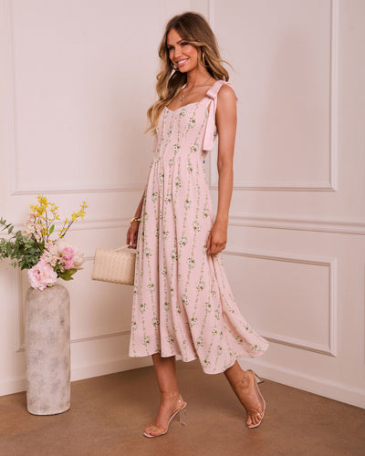 Meadow Fresh Floral Maxi Dress Blush Multi / S