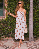 Polo Terrace Polka Dot Fit and Flare Midi Dress