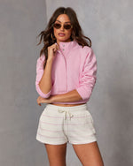 Cloud Kiss Partial Button Sweatshirt