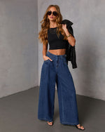 Easy Classic Stretch High Rise Wide Leg Jeans