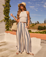 Quiet Sun Striped Wide Leg Pants