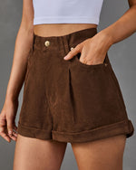 Autumn Classic Faux Suede Shorts