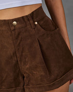 Autumn Classic Faux Suede Shorts