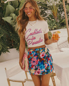 Cocktails In Paradise Short Sleeve Graphic Tee