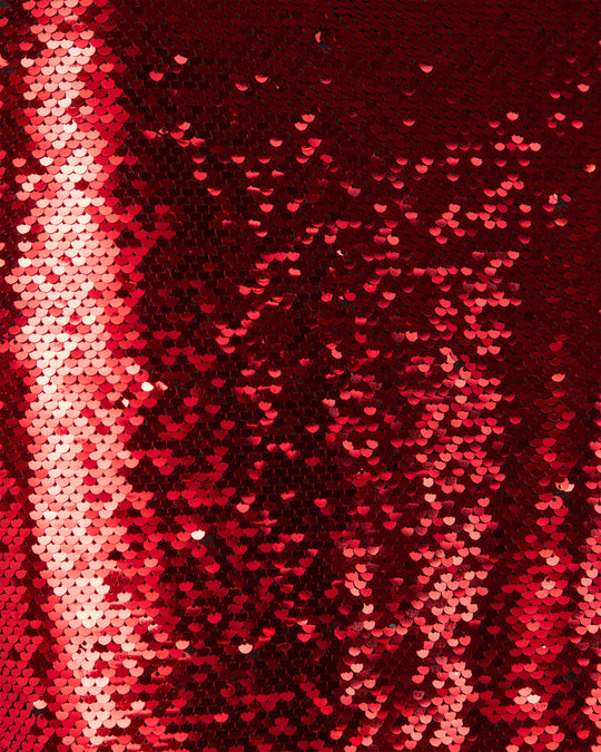 Red % Gillian Sequin Midi Skirt-6