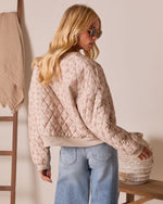 Amber Season Printed Quilted Bomber Jacket