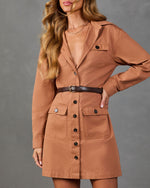 Noella Cotton Belted Mini Dress