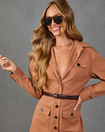 Noella Cotton Belted Mini Dress