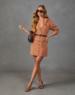 Noella Cotton Belted Mini Dress